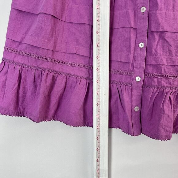 Free People Desert Days Mini Dress Sz M In Dramatic Orchid Sleeveless Pleated - Picture 6 of 10